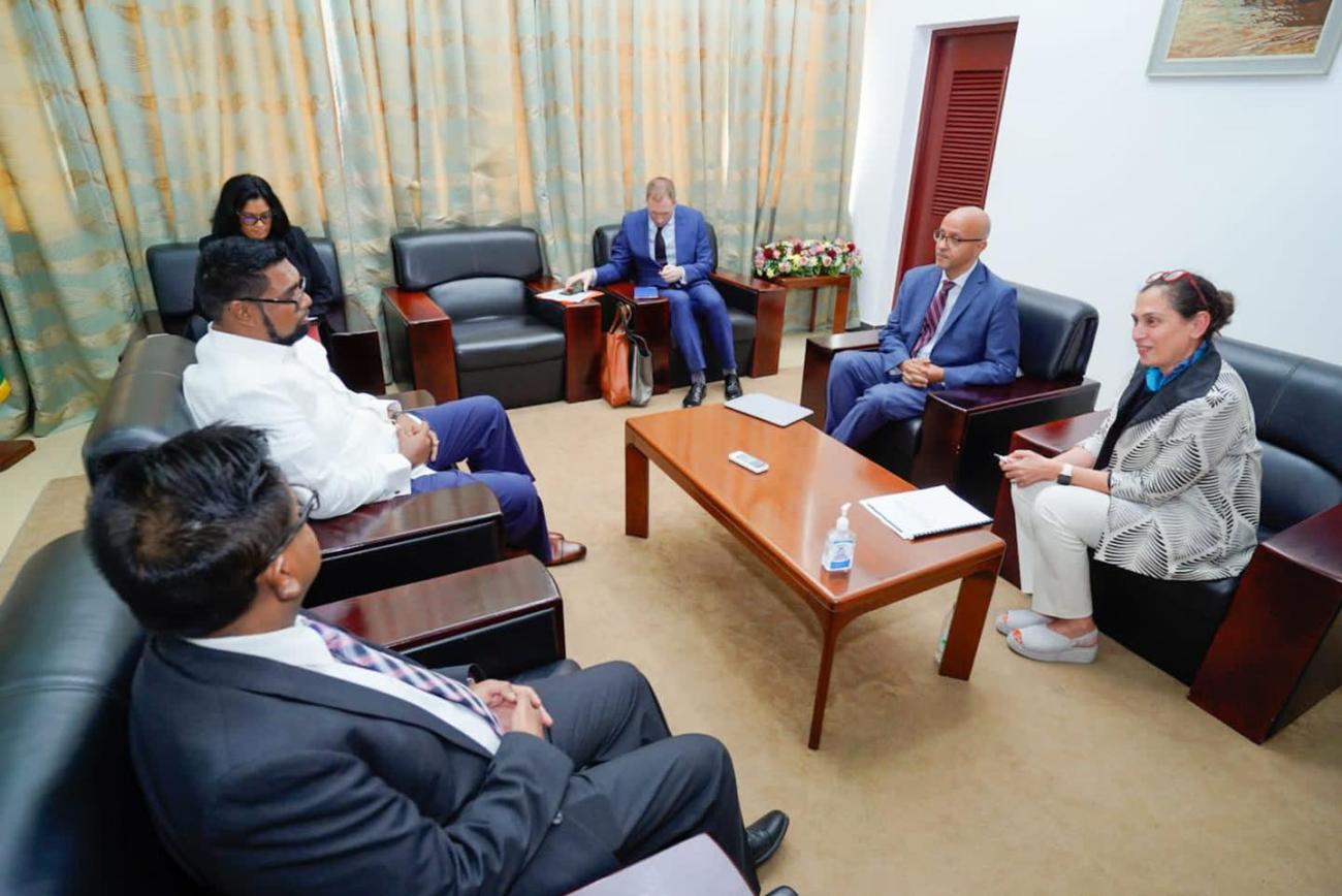 Roberto Valent meets with H.E. Irfaan Ali