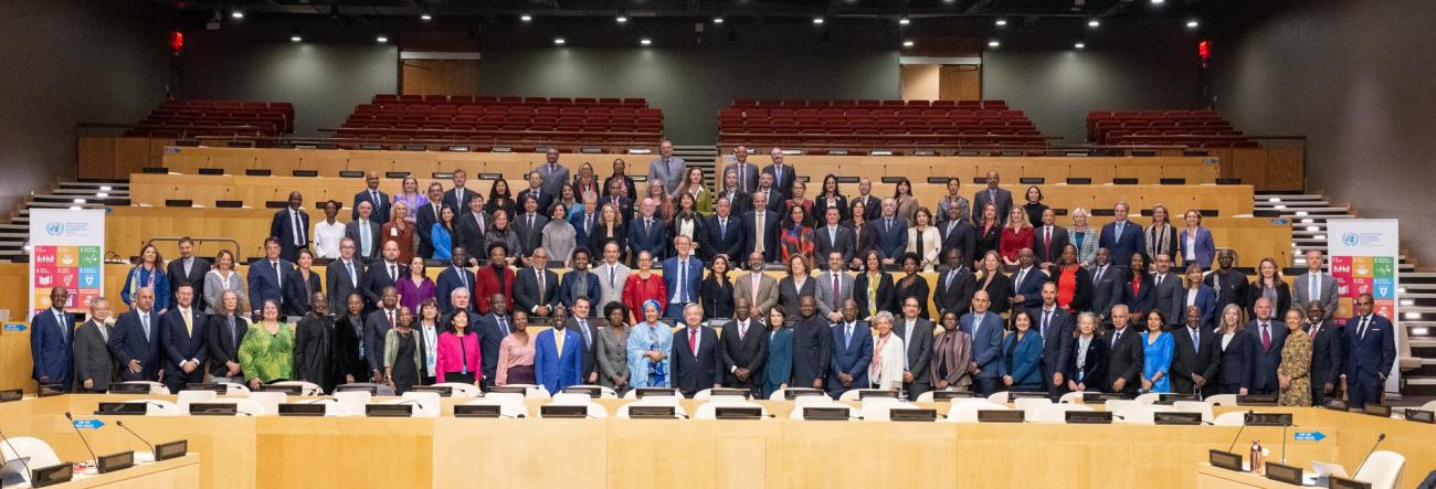 A group of people standing.