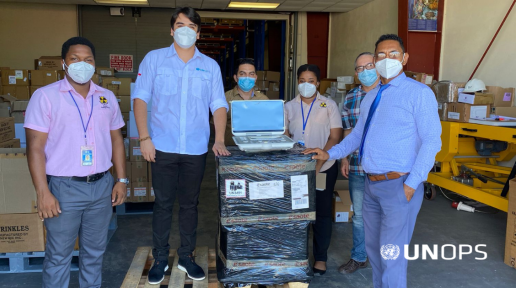 Medical equipment provided by UNOPS to support care of COVID-19 patients.