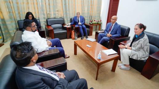 Roberto Valent meets with H.E. Irfaan Ali