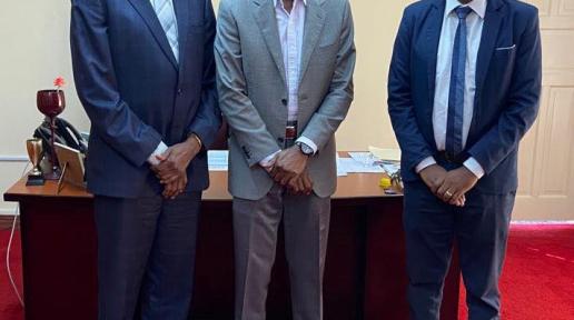 Dr. Hassan Ndahi, ILO Senior Specialist, Skills and Employability; Hon. Joseph Hamilton, Minister of Labour, Guyana; and Mr Richard Maughn, CEO, Board of Industrial Training, Guyana