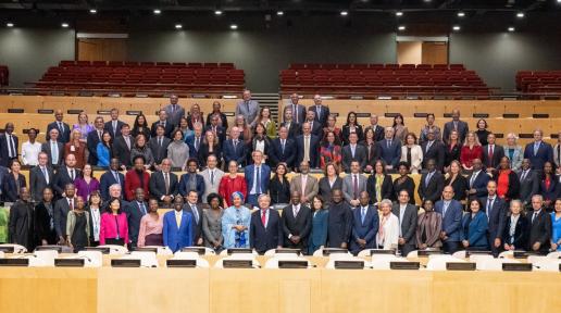A group of people standing.