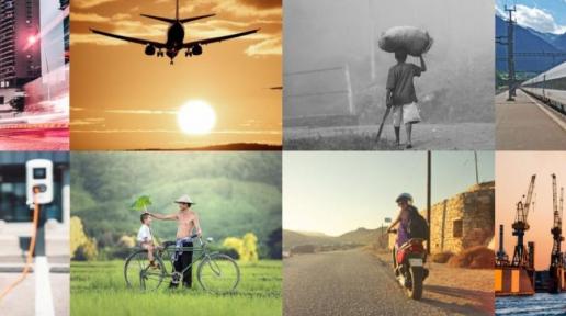 A combination of transportation images.