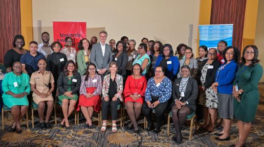 Group photo of GRB Workshop participants in Guyana